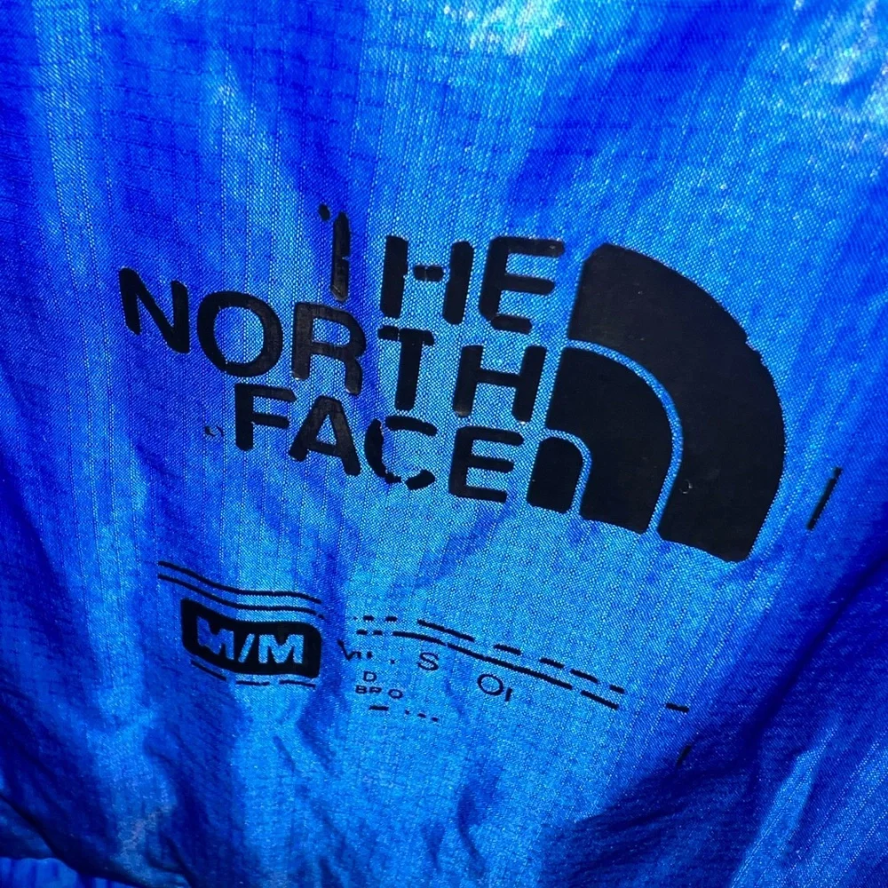 The North Face Men's Black Thermoball Puffer Jacket‎ with Blue Logo - Medium